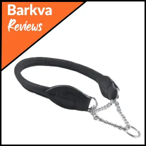 03 Rolled Genuine Leather Martingale Dog Collar Choker