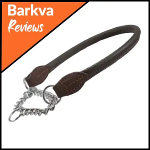 06 Rolled Genuine Leather Martingale Dog Collar Choker