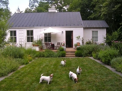 house with a metal roof